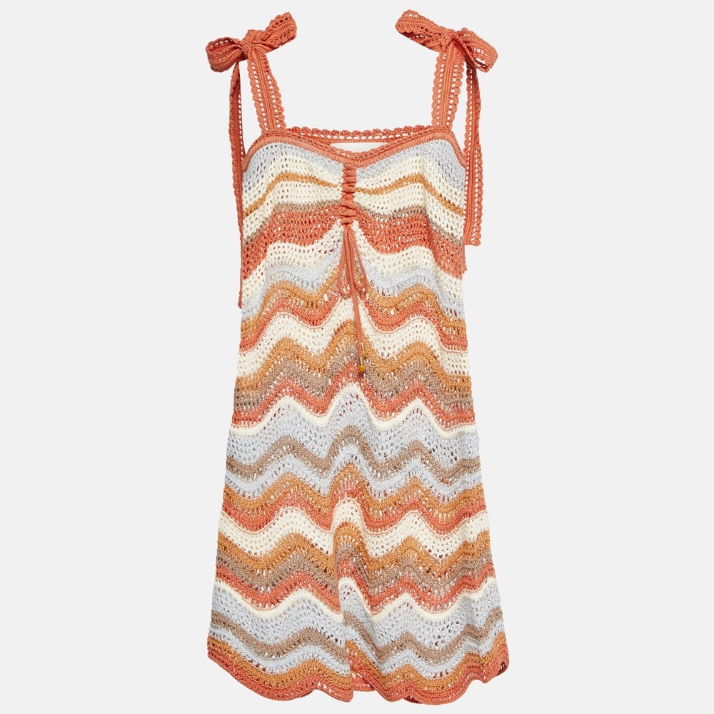 Zimmermann Devi Wave Crochet Mini Dress - Zimmermann Size 0 - Picture 3 of 17